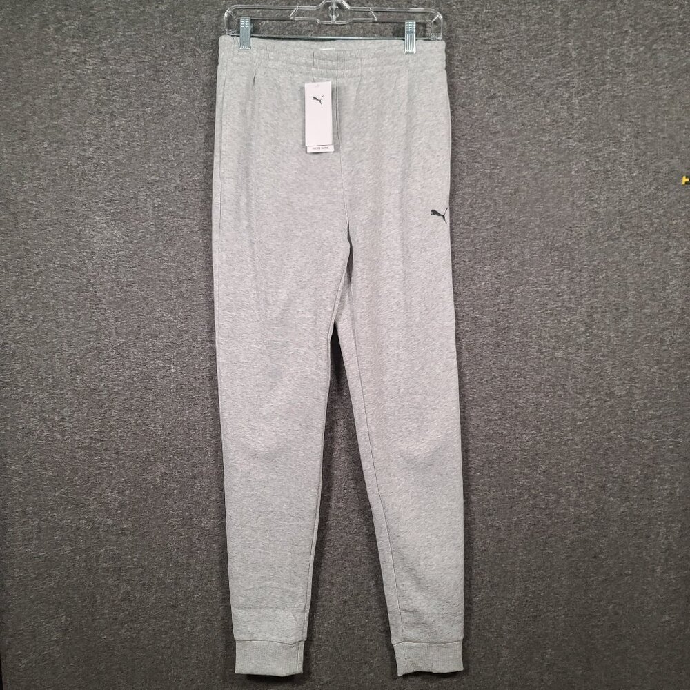 NWT Puma Kid's Jogger Sweatpants Gray Drawstring Elastic Waist Pockets Size XL